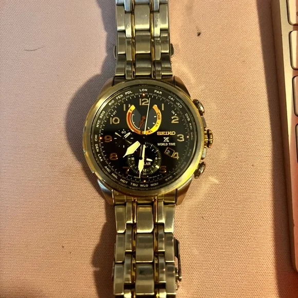 Seiko Silver and Gold Luxury Bag